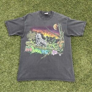 American Vintage Gray Jungle Graphic Tee